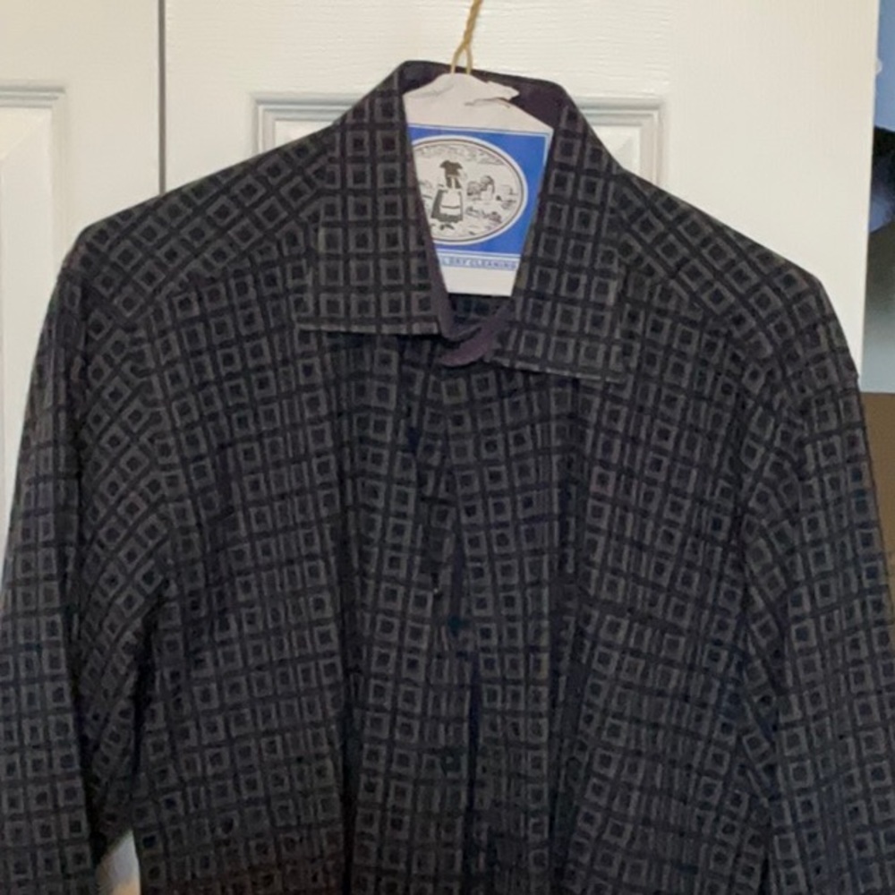 Male checkered dress shirt